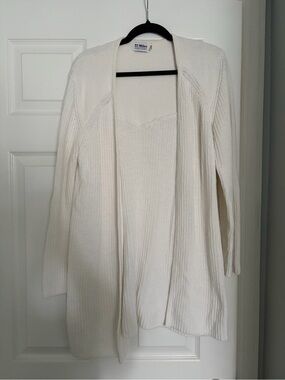 27 Miles Malibu Off-White Boho Western Fringe Coastal Cowgirl Knit Cardigan M/L